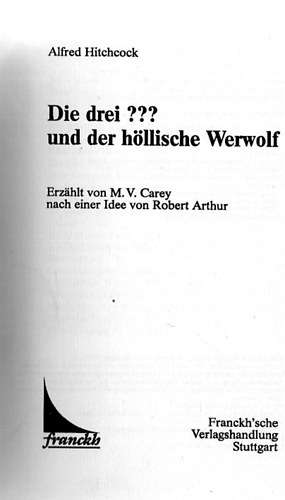 Alfred Hitchcock - Die drei ??? und der h�llische Werwolf