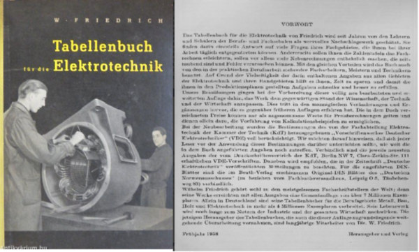 Tabellenbuch f�r die Elektrotechnik