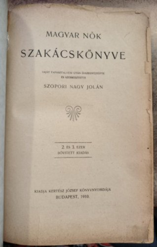 Magyar Nk Szakcsknyve