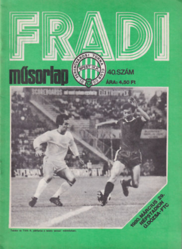 Fradi msorlap  1980. 40. szm