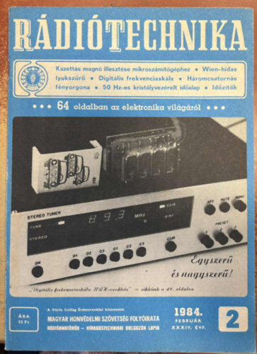 Rditechnika XXXIV. vfolyam 1984. 1. szm