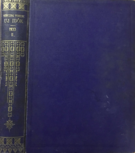 Uj id�k 1933 (XXXIX. �vf. m�sodik f�l�v)