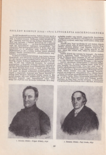 Szilrd Kroly ( 1795-1871 ) litogrfia arckpcsarnoka - klnlenyomat