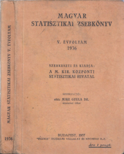 Magyar statisztikai zsebknyv V. vfolyam, 1936