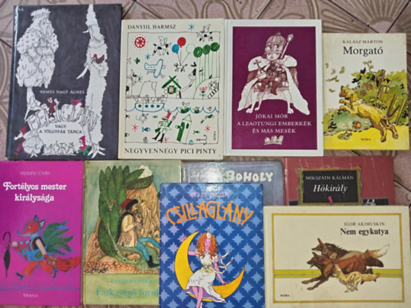 (10db) Retr meseknyvcsomag: Felicin vagy a tlgyfk tnca / negyvenngy pici pinty / A leaotungi emberkk / fortlyos mester kirlysga / Farkasz furulya / Boholy / Hkirly / Csillagleny / Nem egykutya / Morgat