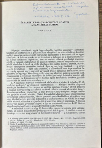 �szakkelet-Magyarorsz�gi adatok a szam�rtart�shoz - k�l�nlenyomat