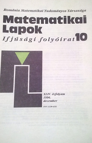 Matematikai lapok 10 - Ifjsgi folyirat 1996. december