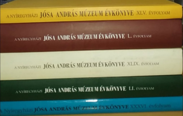 5 db Nyregyhzi Jsa Andrs Mzeum vknyve: 1994 XXXVI. + 2003 XLV. + 2007 XLIX. + 2008 L. + 2009 LI.