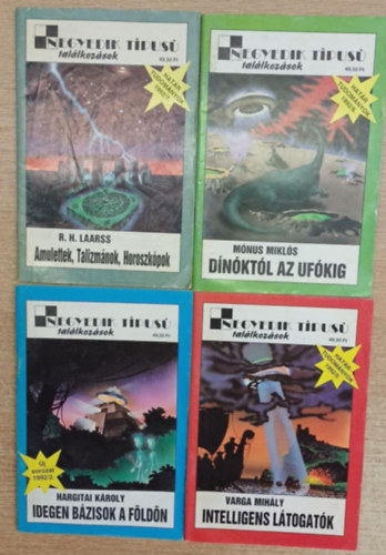 4 db a Negyedik tpus tallkozsok sorozatbl: Amulettek, Talizmnok, Horoszkpok - Dnktl az ufkig - Idegen bzisok a Fldn - Intelligens ltogatk