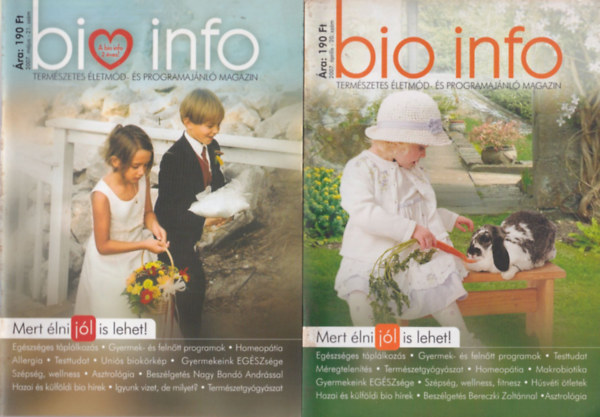6 db Bio info fzet: 2007/prilis, mjus, szeptember, 2008/mjus, jnius, oktber