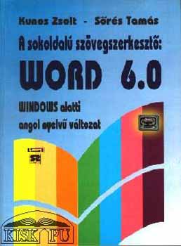 A sokoldal szvegszerkeszt Word 6.0 - Angol nyelv vltozat