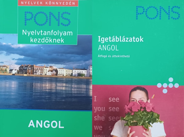 2 db angol nyelvknyv: PONS - Nyelvtanfolyam kezdknek - Angol (knyv + 3CD) + PONS - Igetblzatok - Angol - tfog s ttekinthet