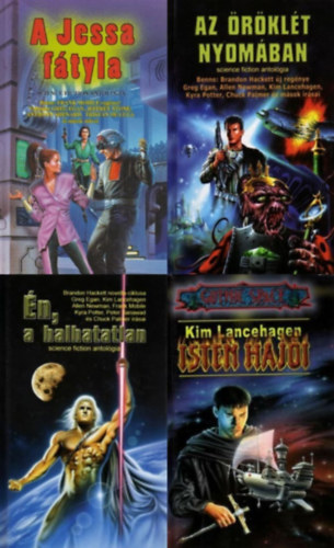 4 db Cherubion Science Fiction antol�gia: A Jessa f�tyla - Science fiction antol�gia + Az �r�kl�t nyom�ban - Science fiction antol�gia + Isten haj�i + �n, a halhatatlan - Science fiction antol�gia