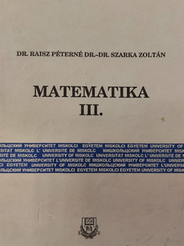 Matematika III.
