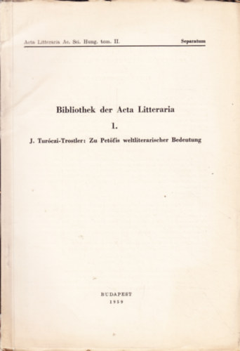 Zu Pet�fis weltliterarischer Bedeutung