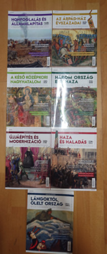 7 kiadv�ny - Polihisztor-sorozat - Magyar Hist�ria: Honfoglal�s �s �llamallap�t�s, Az �rp�d-h�z �vsz�zadai, A k�s� k�z�pkori nagyhatalom, H�rom orsz�g egy haza, �jj��p�t�s �s moderniz�ci�, Haza �s halad�s, L�ngokt�l �le