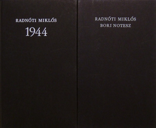 1944 - Bori notesz - Bori notesz mell�klet RADN�TI MIKL�S UTOLS� VERSEI - A notesz hasonm�s �s nyomtatott kiad�sa k�t k�tetben. A notesz ragasztott pap�r k�t�s�.