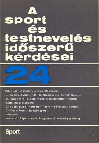 A sport s testnevels idszer krdsei 24.