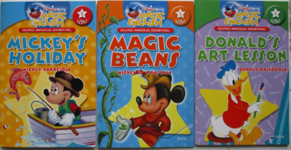 3 db Magic English (1.szint) Donald's art lesson,Magic beans, Mickey's holiday