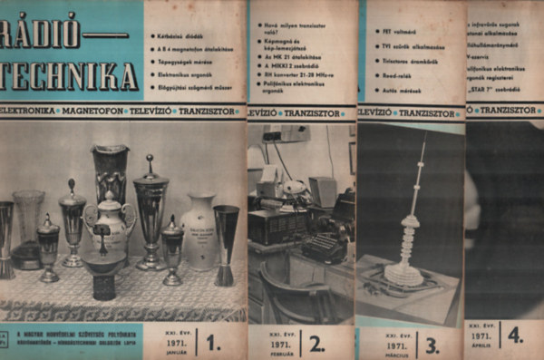 R�di�technika 1971. 1-12. (teljes �vfolyam sz�monk�nt)