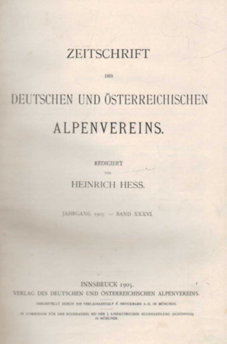 Zeitschrift des deutschen und sterreichischen alpenvereins 1905