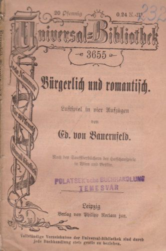 Eduard von Bauernfeld - Bürgerlich und Romantisch