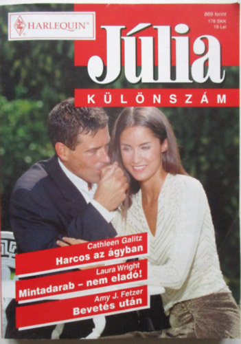 J�lia k�l�nsz�m 15. k�tet: Harcos az �gyban, Mintadarab-nem elad�, Bevet�s ut�n.