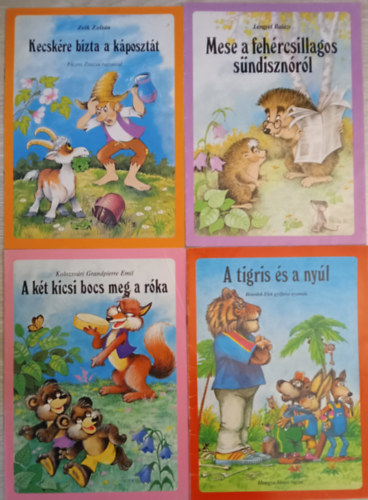 4 db. mese: Kecskre bzta a kposztt+ Mese a fehrcsillagos sndisznrl+A kt kicsi bocs meg a rka+ A tigris s a nyl