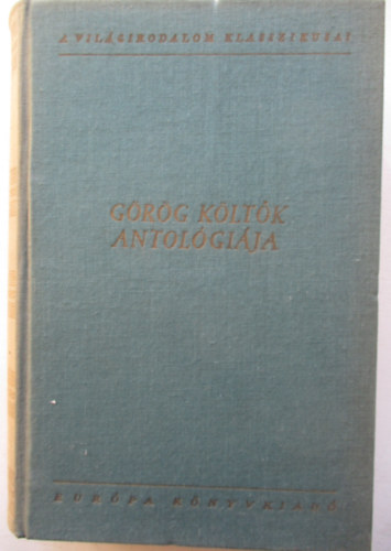 G�r�g k�lt�k antol�gi�ja