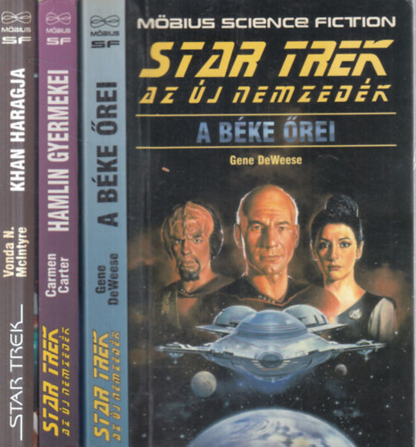 Carmen Carter, Vonda N. McIntyre Gene DeWeese - 3 db Star Trek kötet (A béke őrei + Hamlin gyermekei + Khan haragja)