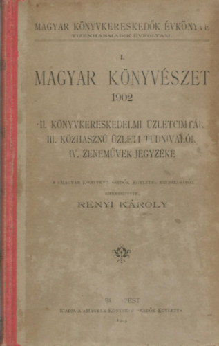 I. Magyar Knyvszet 1902