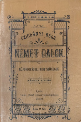 Cziglnyi Bla - Nmet dalok