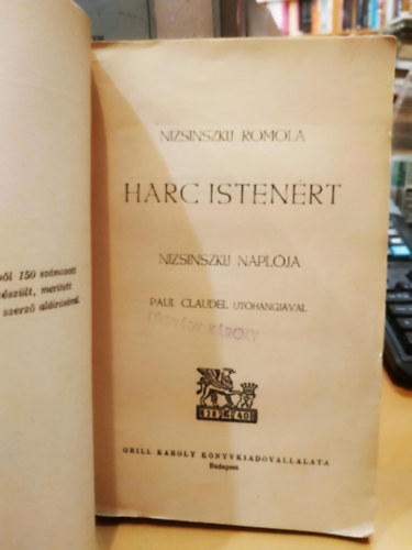 Harc Istenrt - Nizsinszkij naplja