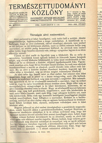 Termszettudomnyi kzlny 1934