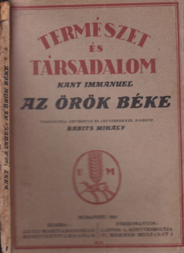 Az �r�k b�ke (Term�szet �s t�rsadalom 1. sz�m)