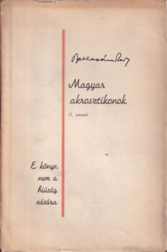 Magyar akrosztikonok (dedik�lt)