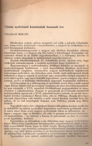 jlatin nyelvszeti kutatsaink 25 ve  - klnlenyomat