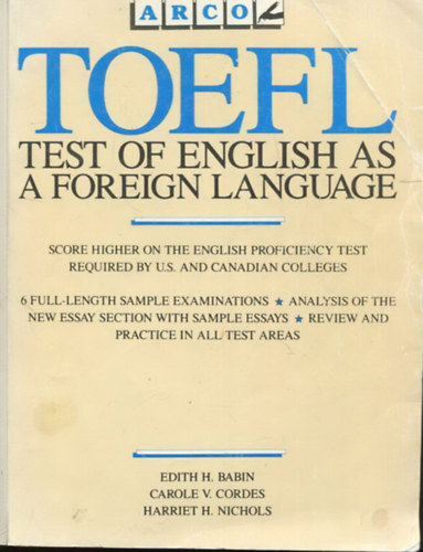 TOEFL - Test of english as a foreign language