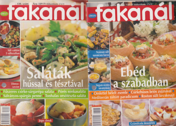 5 db Fakanl 2003/6, 2003/7, 2005/1-2, 2005/5, 2005/7-8. szmok