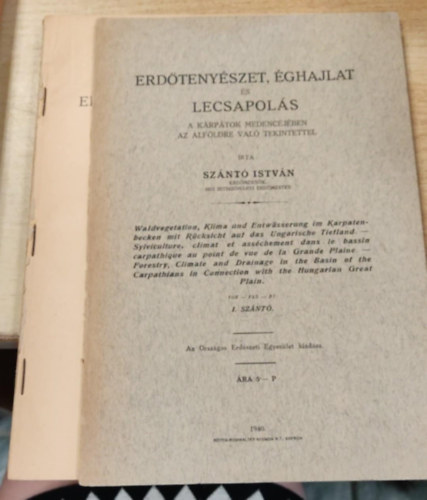 Erd�teny�szet, �ghajlat �s lecsapol�s a K�rp�tok medenc�j�ben az Alf�ldre val� tekintettel