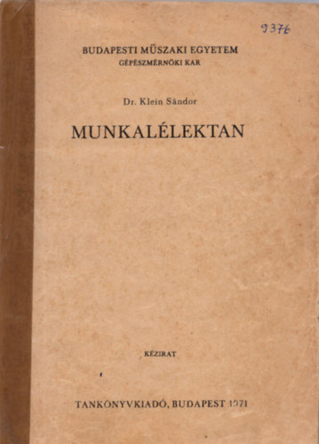 Dr. Klein Sndor - Munkallektan