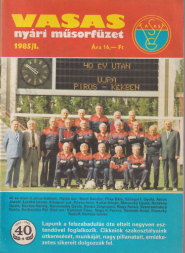 3 db Vasas msorfzet 1985/1-2.