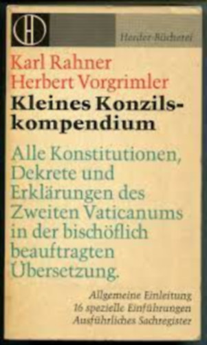 Karl Rahner; Herbert Vorgrimler - Kleines Konzils Kompendium