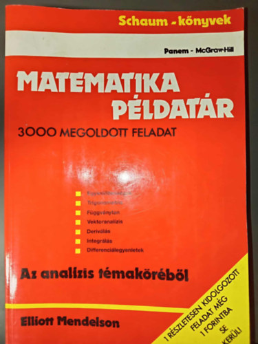Matematika pldatr - 3000 megoldott feladat az analzis tmakrbl