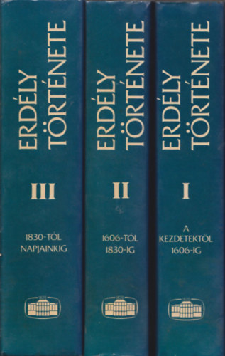 Erd�ly t�rt�nete I-III. (A kezdetekt�l 1606-ig, 1606-1830-ig, 1830-t�l napjainkig) A k�tetek fekete-feh�r �s sz�nes t�rk�pekkel, fot�kkal, reprodukci�kkal gazdagon illusztr�ltak. Kihajthat� mell�kletekkel. Az 1. k�tethez 1 db kivehet