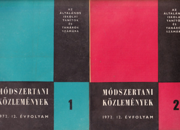 Mdszertani kzlemnyek 1972. 12. vfolyam. 1-5. szmok. - (teljes vfolyam)