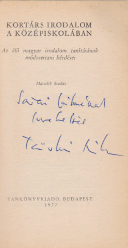 Kort�rs irodalom a k�z�piskol�ban
