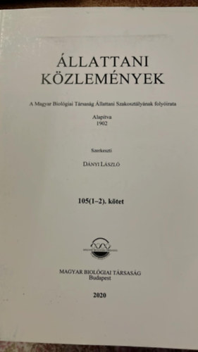 �llattani k�zlem�nyek  105 (1-2).k�tet
