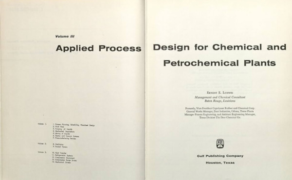 Applied Process Design for Chemical and Petrochemical Plants - Volume II.