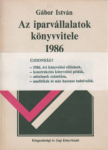 Az iparvllalatok knyvvitele 1986